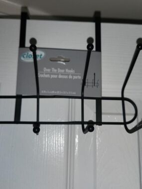 ClosetMaid Black Over-Door Multi-Hook Organizer